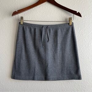 Express Charcoal Gray Cotton Drawstring Mini Skirt